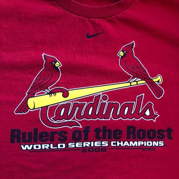 St Louis Cardinals Rulers Of The Roost 2006 World Series champs Nike tshirt - Picture 2 of 2
